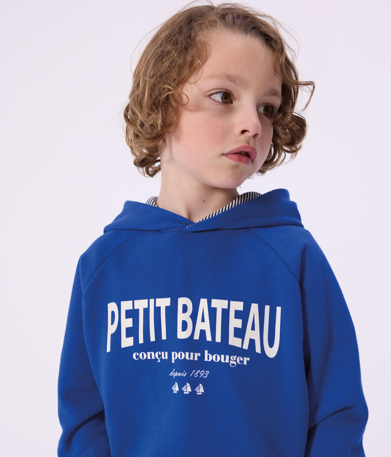 Children's cotton hoodie PERSE blue