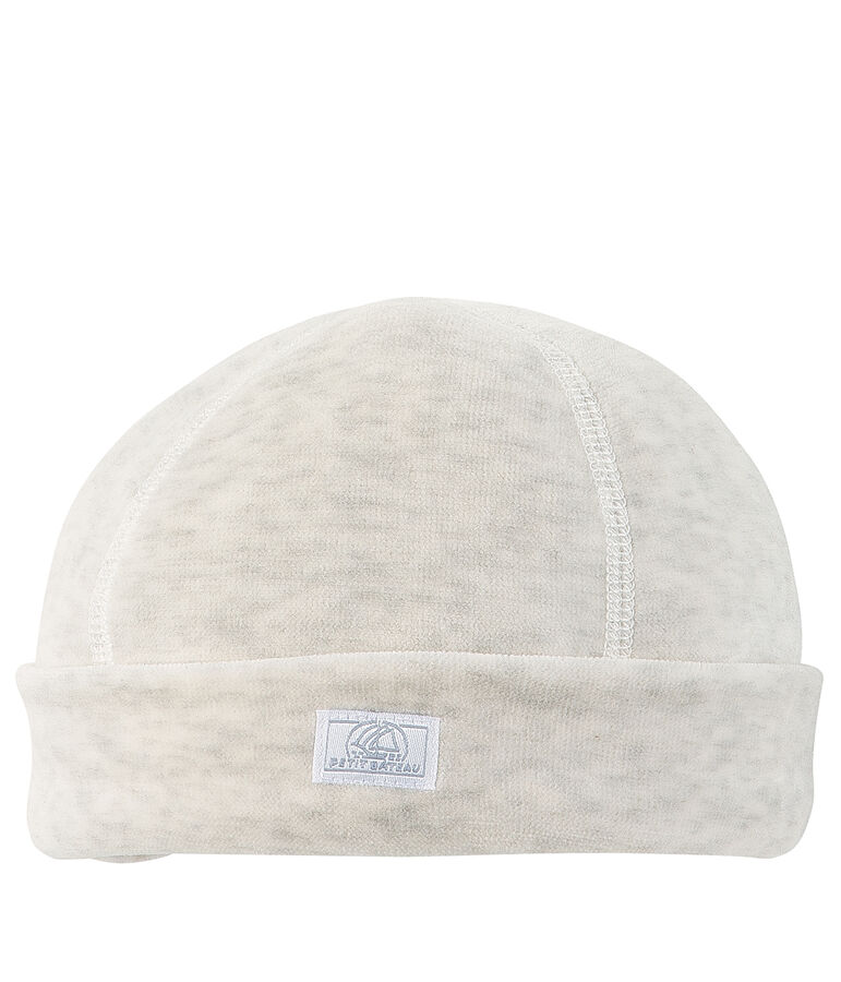 Velour newborn hat beige