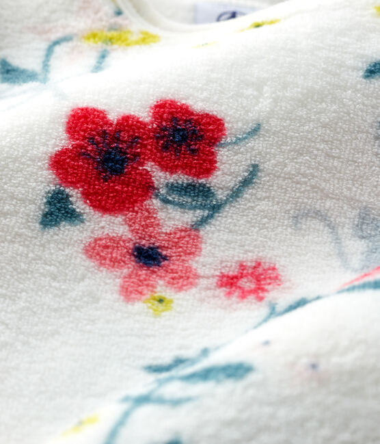 Baby Girls' Floral Print Fleece Onesie MARSHMALLOW white/MULTICO white