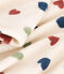 Children's printed fleece dressing gown AVALANCHE white/MULTICO