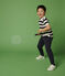 Boys' Short-Sleeved Jersey Polo Shirt SMOKING blue/MARSHMALLOW white