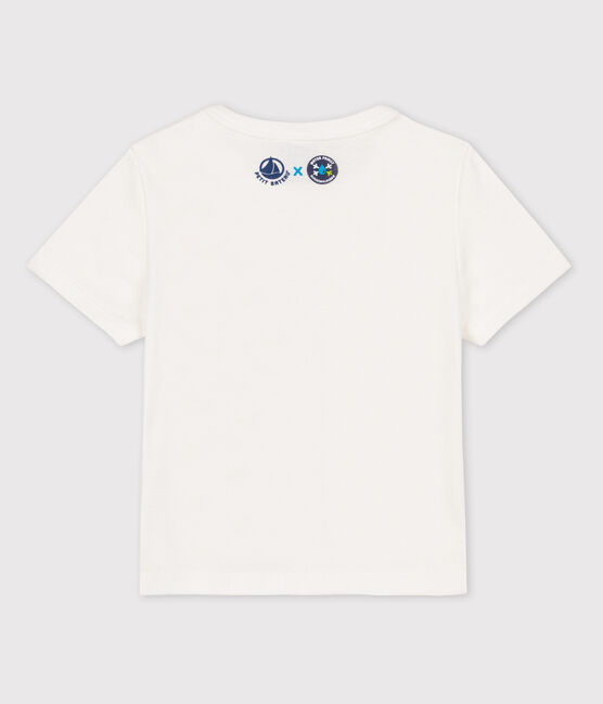 Petit Bateau x Water Family Babies' T-Shirt MARSHMALLOW white