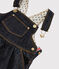 Baby girl's denim dungaree-dress JEAN blue