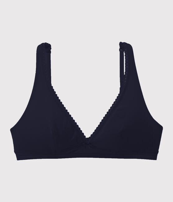 Women's Stretch Cotton Bra SMOKING blue