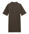 women's short sleeved striped dress in heavyweight jersey SMOKING blue/BRINDILLE brown