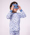 Children's cotton dragon costume pyjamas blue/blue