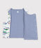 Babies' sleeveless reversible Paris print cotton cardigan white/multicolor