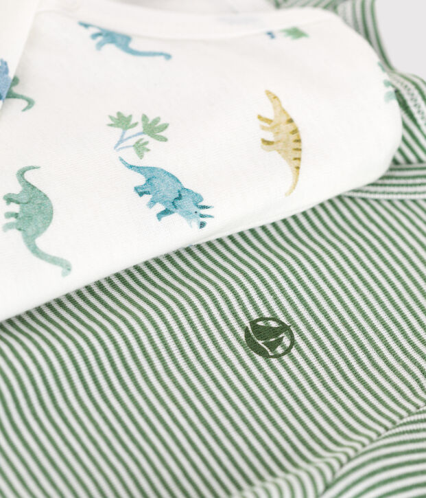 Babies' printed cotton pyjama suit - 2-Pack multicolor