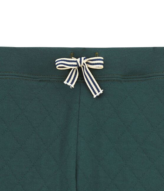 Boy's quilted double knit trousers SHERWOOD green