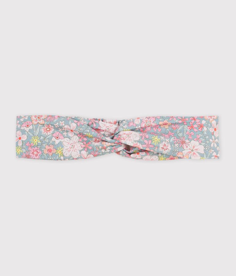 Children's hairband in floral-print poplin SPRAY /MULTICO