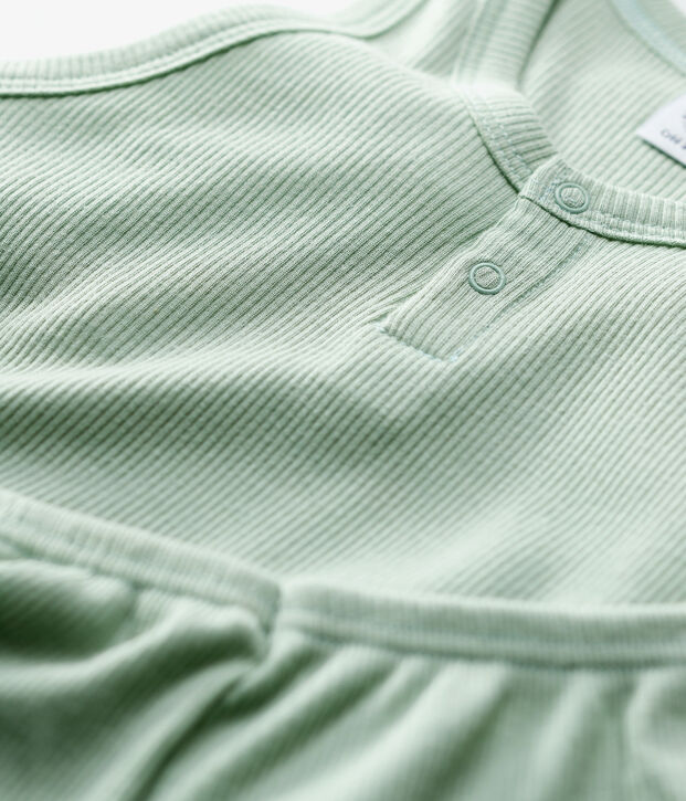 Boys' Plain Jade Cotton Lyocell Short Pyjamas green