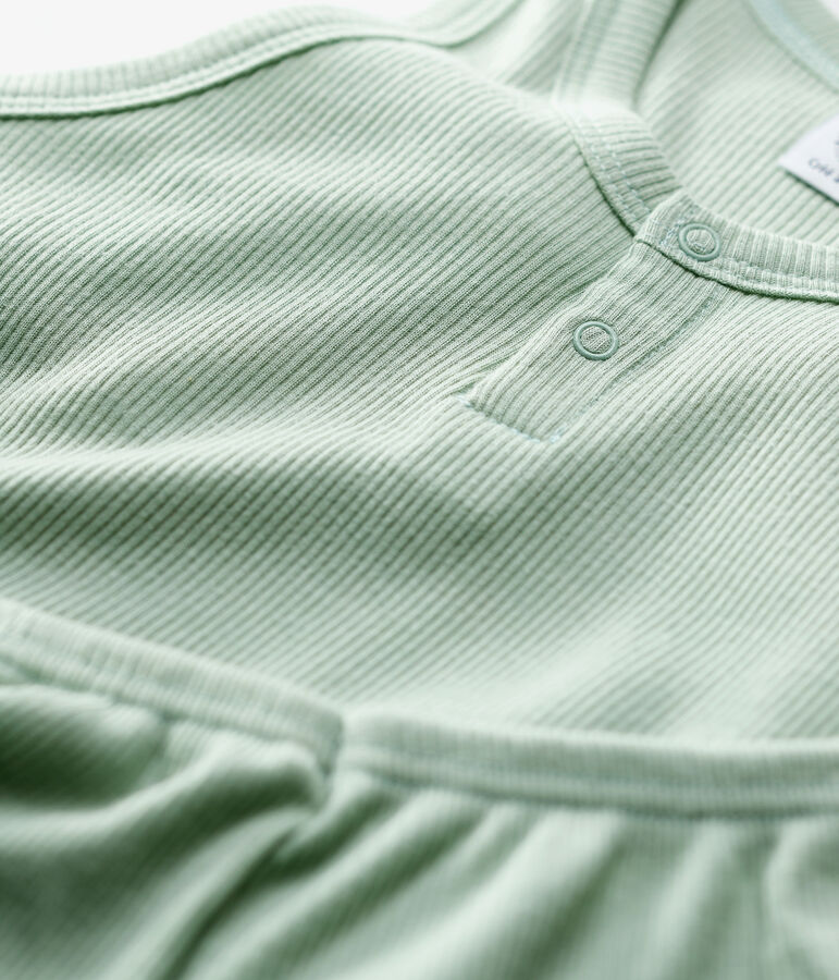 Boys' Plain Jade Cotton Lyocell Short Pyjamas green