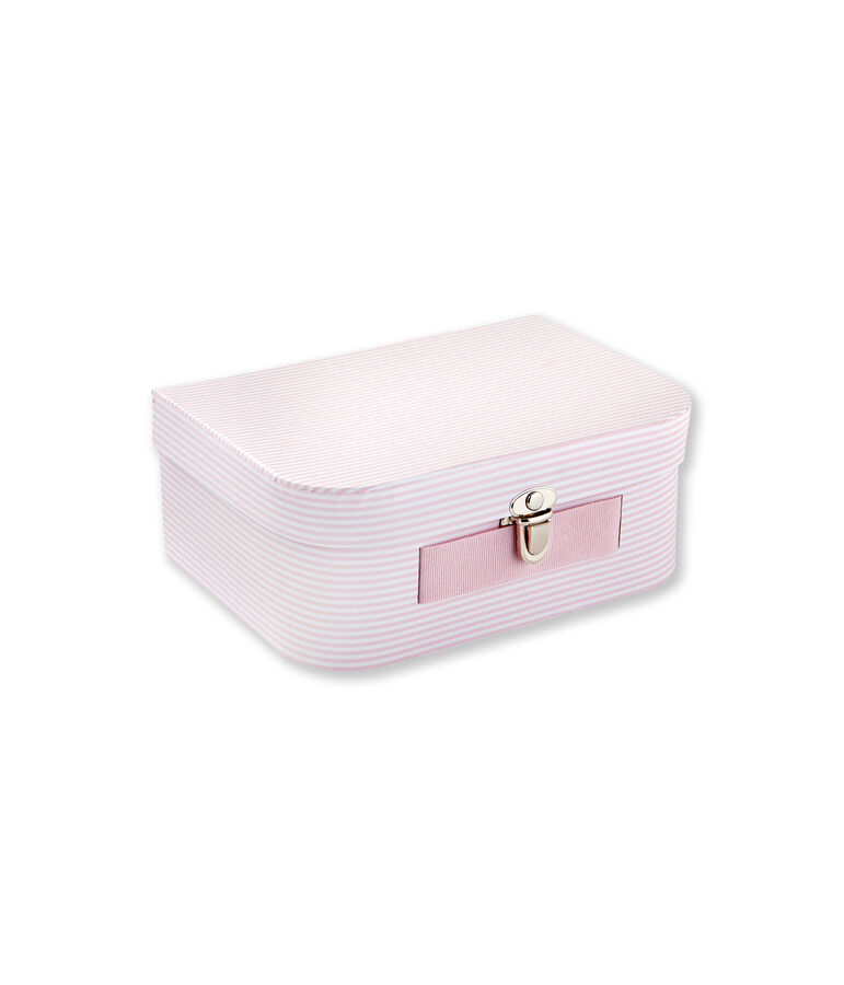 Multi-use milleraies striped case pink/white