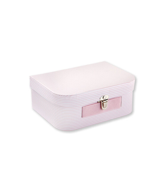 Multi-use milleraies striped case VIENNE pink/ECUME white
