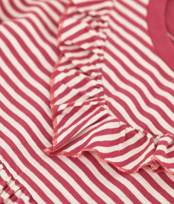 Girls' Striped Slub Jersey Dress PAPI pink/AVALANCHE beige