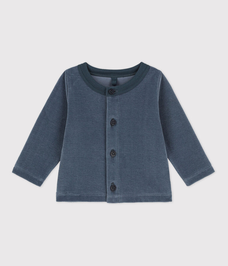 Cotton Velour Cardigan grey