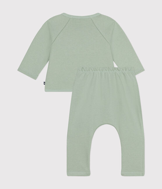 Babies Fleece Outfit - 2-Piece Set HERBIER green
