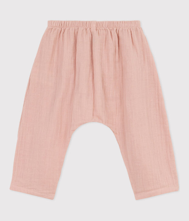 Babies' Cotton Gauze Trousers pink