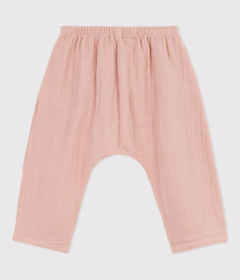 Babies' Cotton Gauze Trousers pink