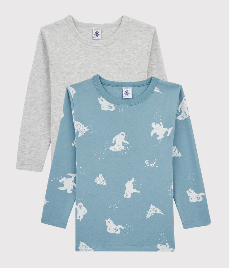 Boys' Yeti Footprint Long-Sleeved T-Shirt - 2-Piece Set multicolor