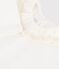Babies' long-sleeved plain cotton T-Shirt white