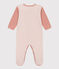 Pinstriped Cotton Sleepsuit CORRIDA red/MARSHMALLOW white