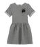 Girl's short sleeved dress CAPECOD grey/MARSHMALLOW white