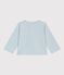 Babies' plain cotton cardigan blue