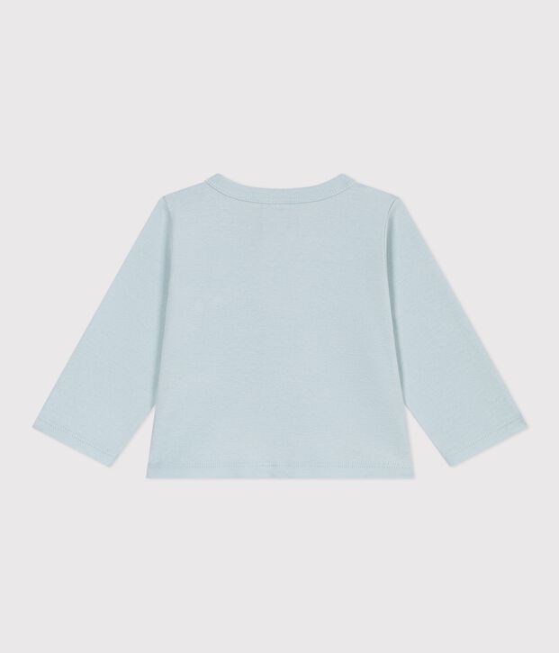 Babies' plain cotton cardigan green
