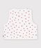 Babies' sleeveless cotton gauze cardigan printed with little hearts white/multicolor