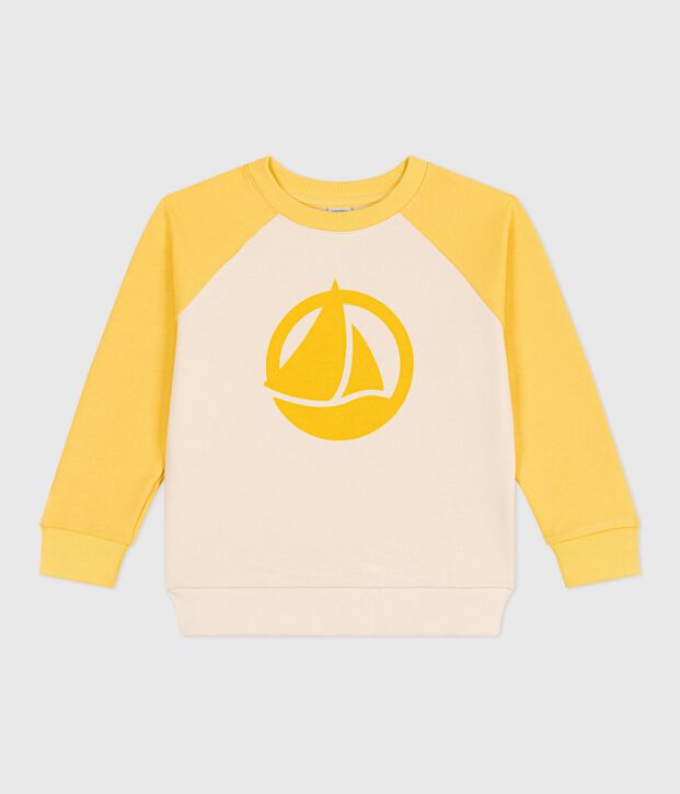 Children's unisex cotton sweatshirt yellow/multicolor