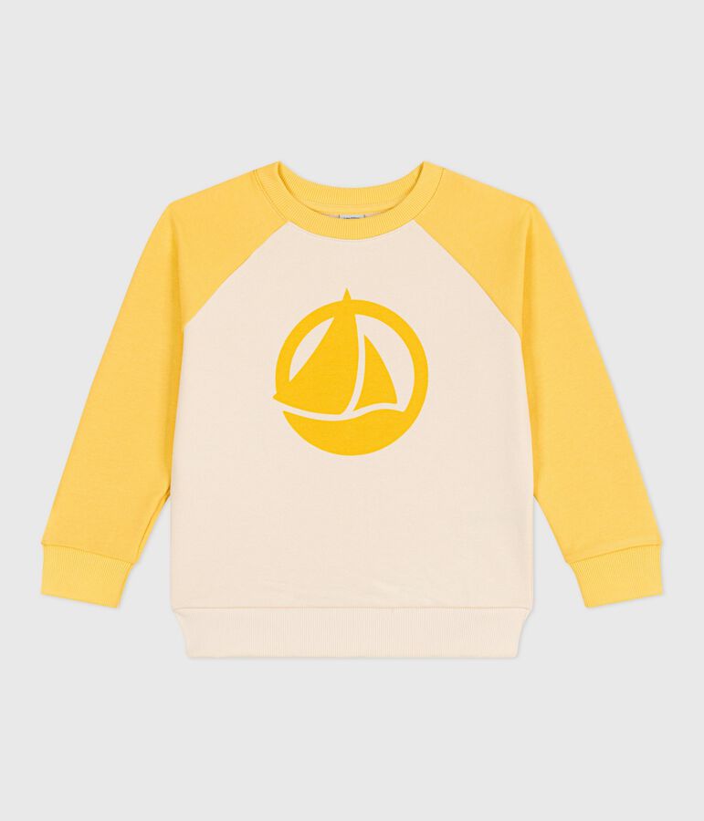 Children's unisex cotton sweatshirt yellow/multicolor