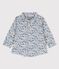 Babies' Poplin Floral Print Long-Sleeved Shirt ECUME white/MULTICO white