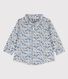 Babies' Poplin Floral Print Long-Sleeved Shirt
