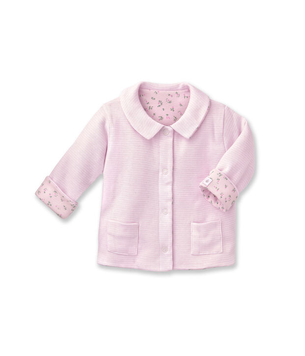 Unisex baby padded reversible milleraies jacket&nbsp; pink/white