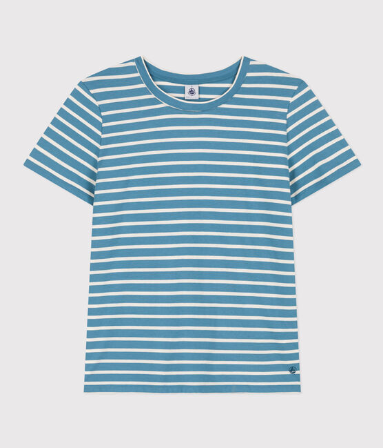 Women's Straight Round-Neck Cotton T-Shirt POLOCHON /AVALANCHE