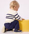 Babies' stripy cotton cardigan blue/blue