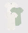 Babies' Short-sleeved Cotton Bodysuits - 3-Pack variante 1