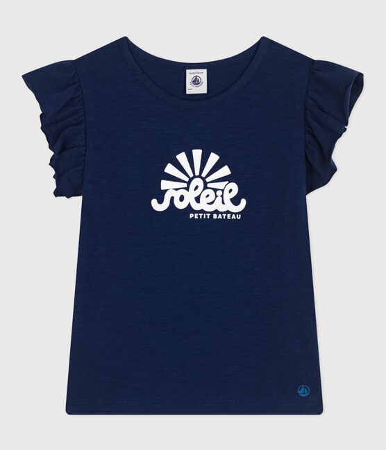 Girls' Slub Jersey T-shirt MEDIEVAL blue