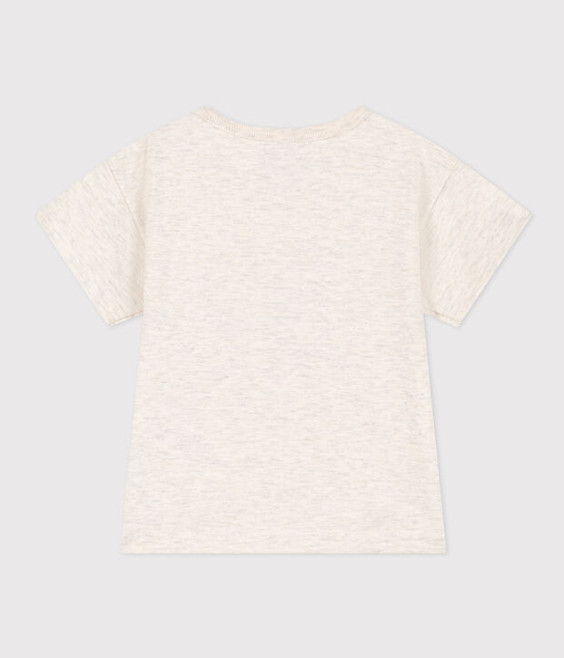 Babies' Plain Short-Sleeved Jersey T-Shirt beige
