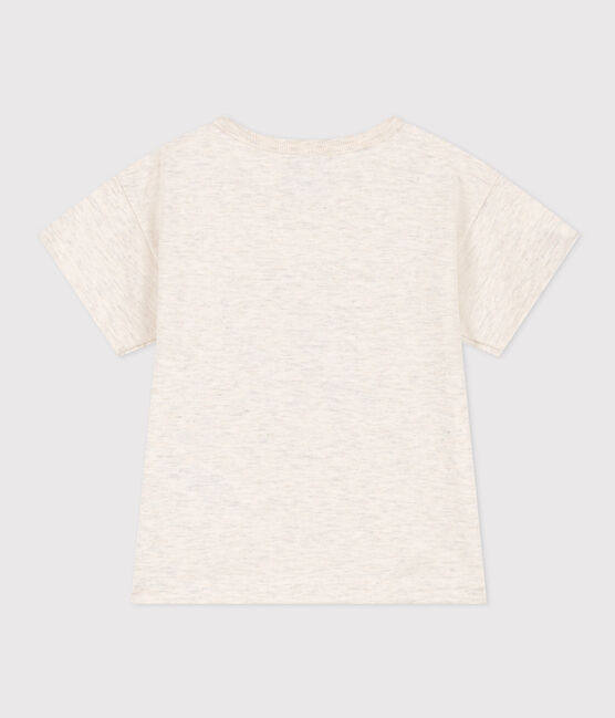 Babies' Plain Short-Sleeved Jersey T-Shirt MONTELIMAR CHINE beige