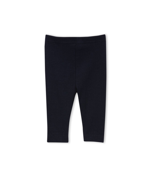 Baby girl plain leggings Abysse blue