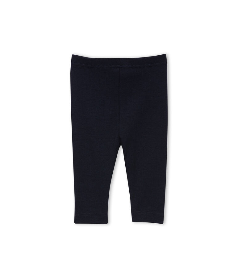 Baby girl plain leggings Abysse blue