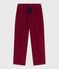 Children's straight plain corduroy trousers AMARANTE