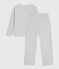Women's straight-leg plain velour pyjamas CO2