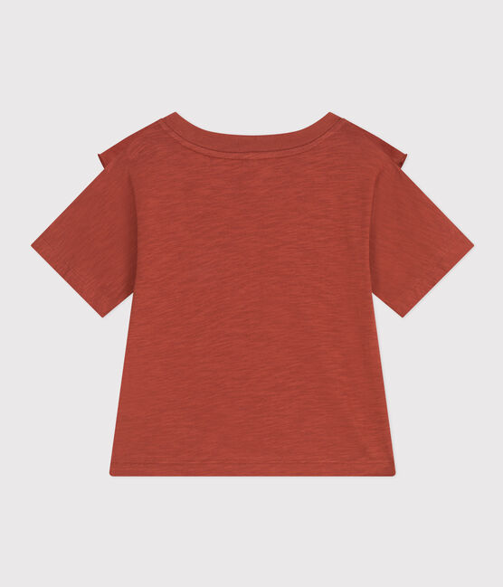 Girls' Slub Jersey T-shirt FAMEUX brown