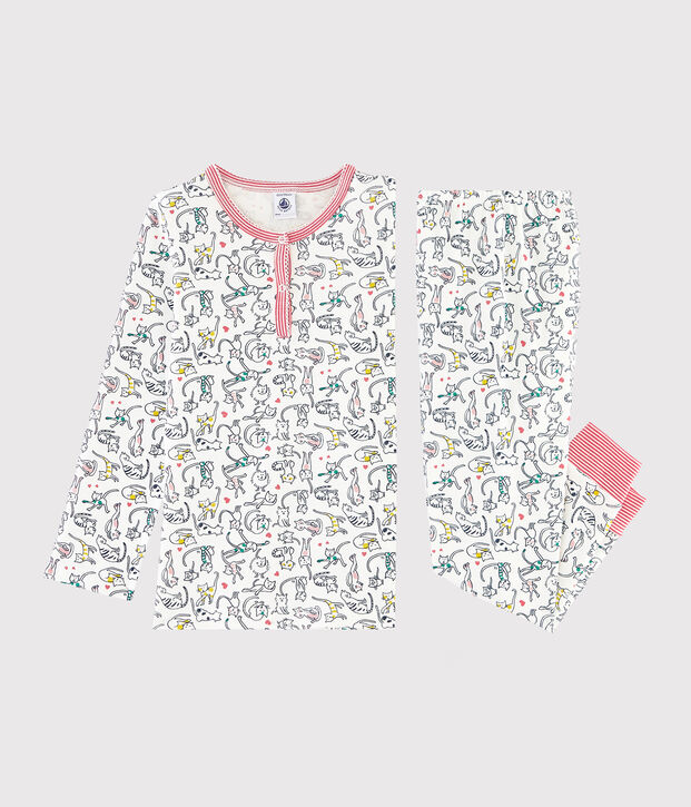 Ribbed Pyjamas white/multicolor