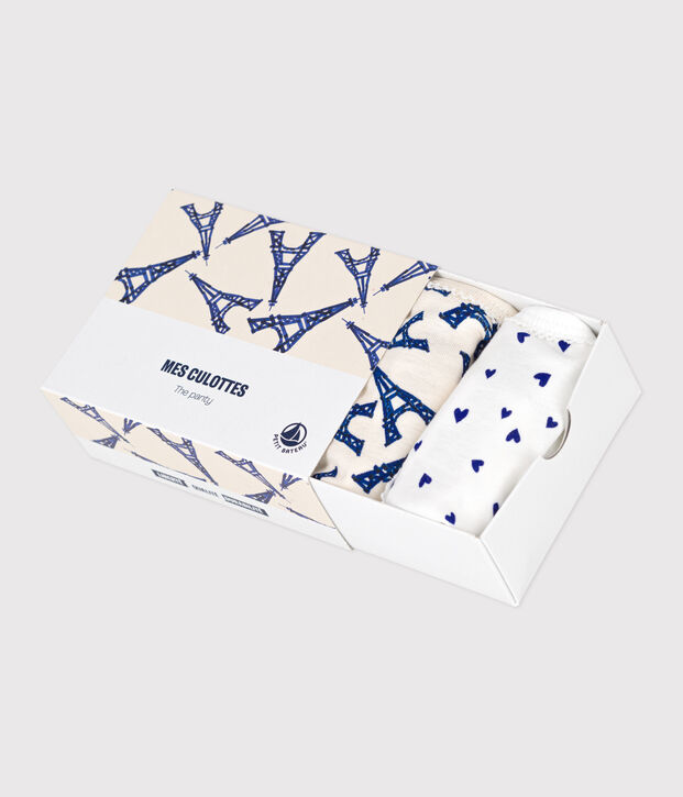 Children's cotton Paris-themed knickers - 3-pack multicolor