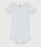 Babies' short-sleeved printed cotton body GOMME /MARSHMALLOW
