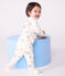 Babies' floral-print brushed fleece pyjamas with a petal collar MILK /MULTICO